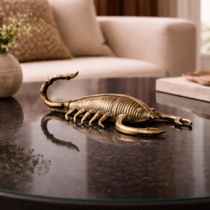 Exquisite Dhokra Brass Scorpion Midline – 2" × 8"