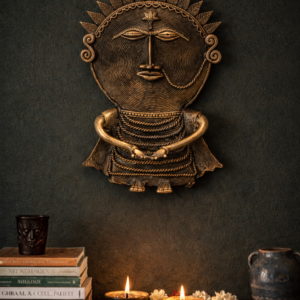 Handcrafted Tribal Brass Wall Ma lakshmi Idol