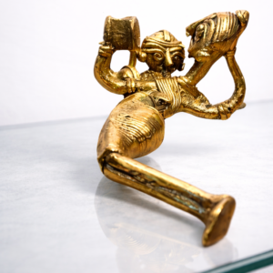 Dhokra Brass Art – Tribal Lady Reading with Child