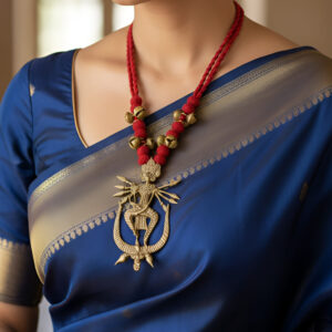 Exquisite Divine Warrior Dhokra Necklace