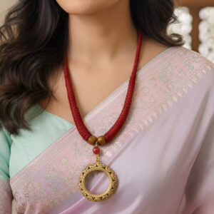 Exquisite Handcrafted Dhokra Brass Pendant