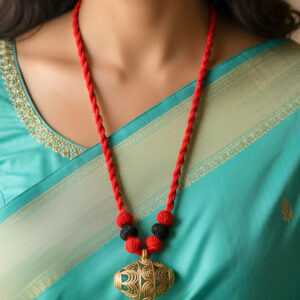 Minimal Tribal Dhokra Pendant Necklace – Timeless Simplicity in Brass