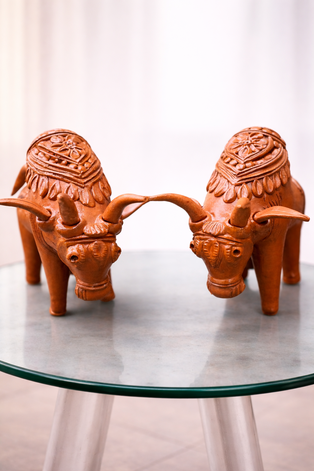 Unique Terracotta Bull Figurine – Handcrafted Rural Art Decor - Image 3