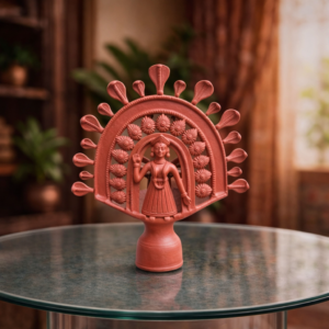 Terracotta Monosar Jhapi – Handcrafted Manasa Devi Figurine