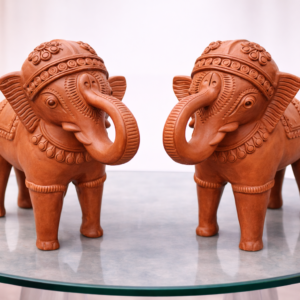Terracotta Elephant Showpiece – Traditional Handcrafted Art