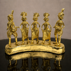 Handcrafted Homedecor Adivasi Nachini Set – Dhokra Tribal Dance Figurine
