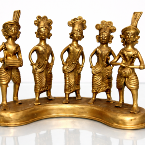 Handcrafted Homedecor Adivasi Nachini Set – Dhokra Tribal Dance Figurine