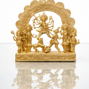 Divine Brass Durga Mahishasura Mardini Idol – Handcrafted Dhokra Art Sculpture