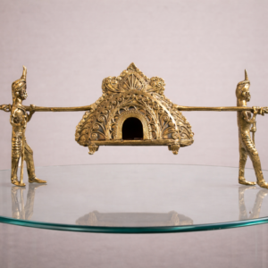 Handcrafted Tribal Palanquin Sculpture – Dhokra Art Figurine