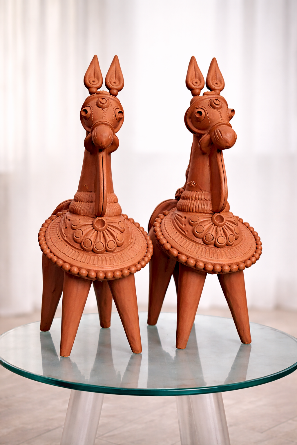 Terracotta Kathakali Horse Pair - Image 5