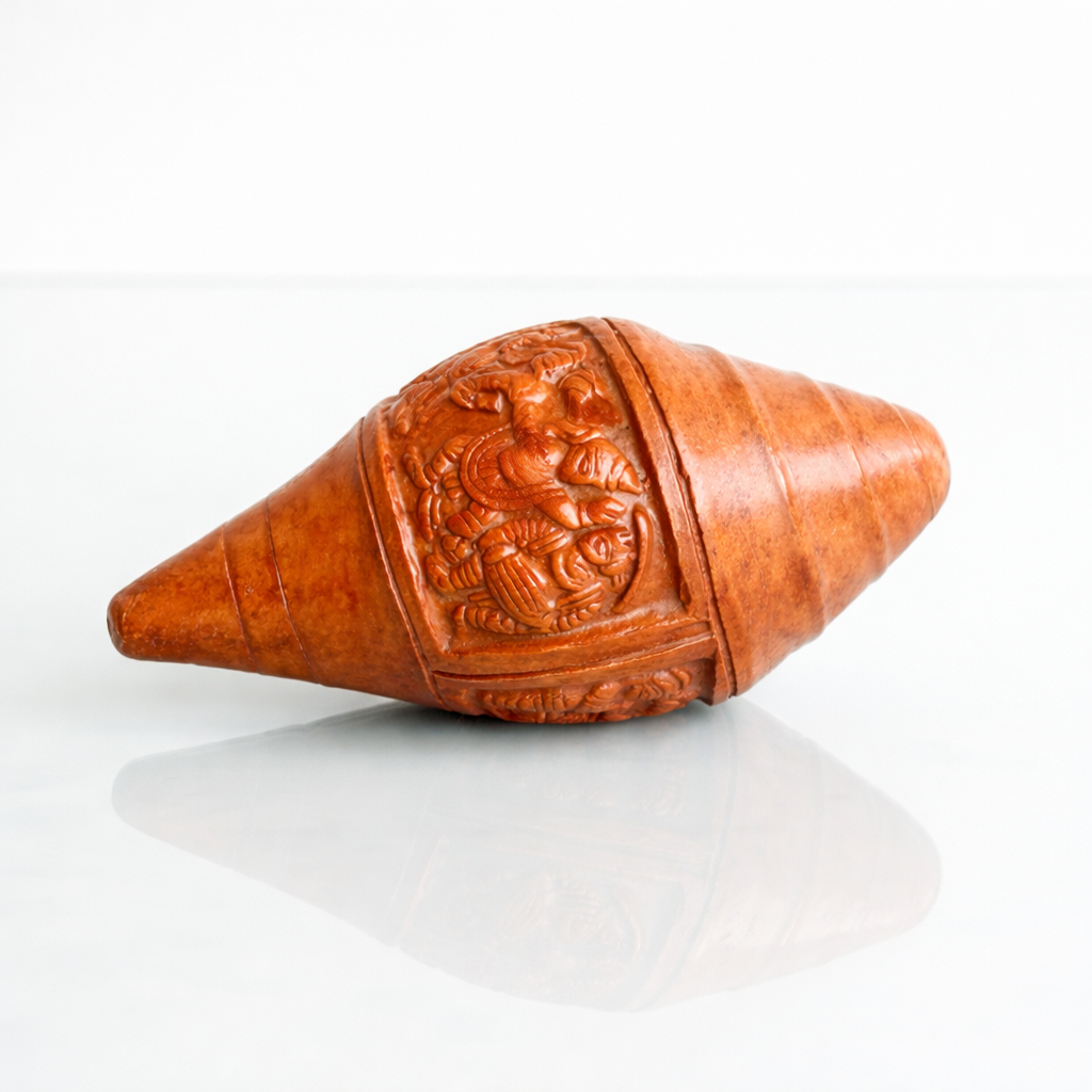 Terracotta Shankha – Handcrafted Clay Conch Decor - Image 2