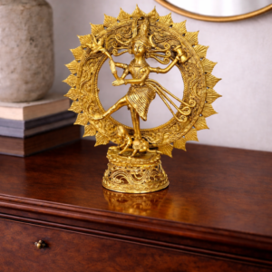 Dhokra Art Nataraj Statue – Handcrafted Brass Tribal Masterpiece