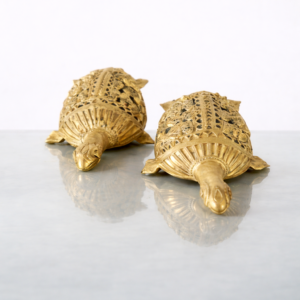 Handcrafted Dhokra Brass Tortoise – 5 x 3.5 Inches – Tribal Art Figurine for Home Decor & Gifting