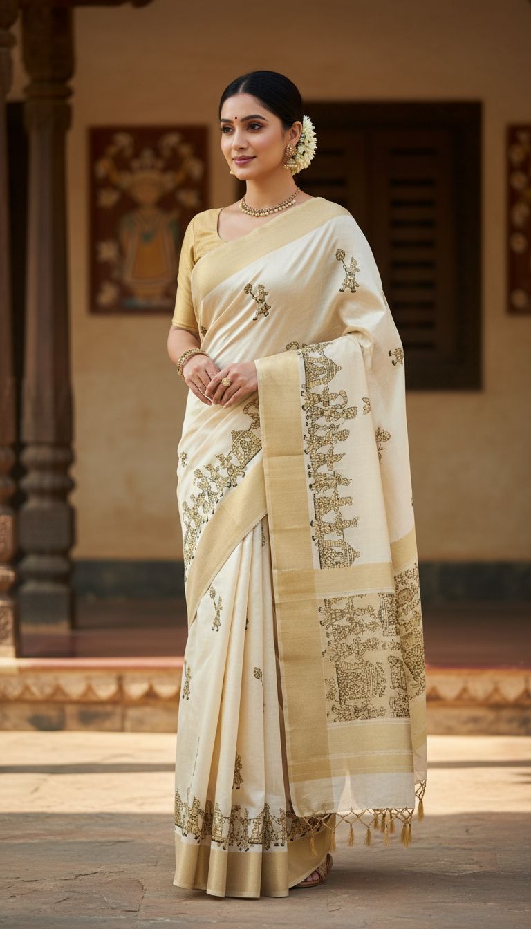 ELEGANT ASSAM SILK SAREE WITH TRADITIONAL MOTIFS