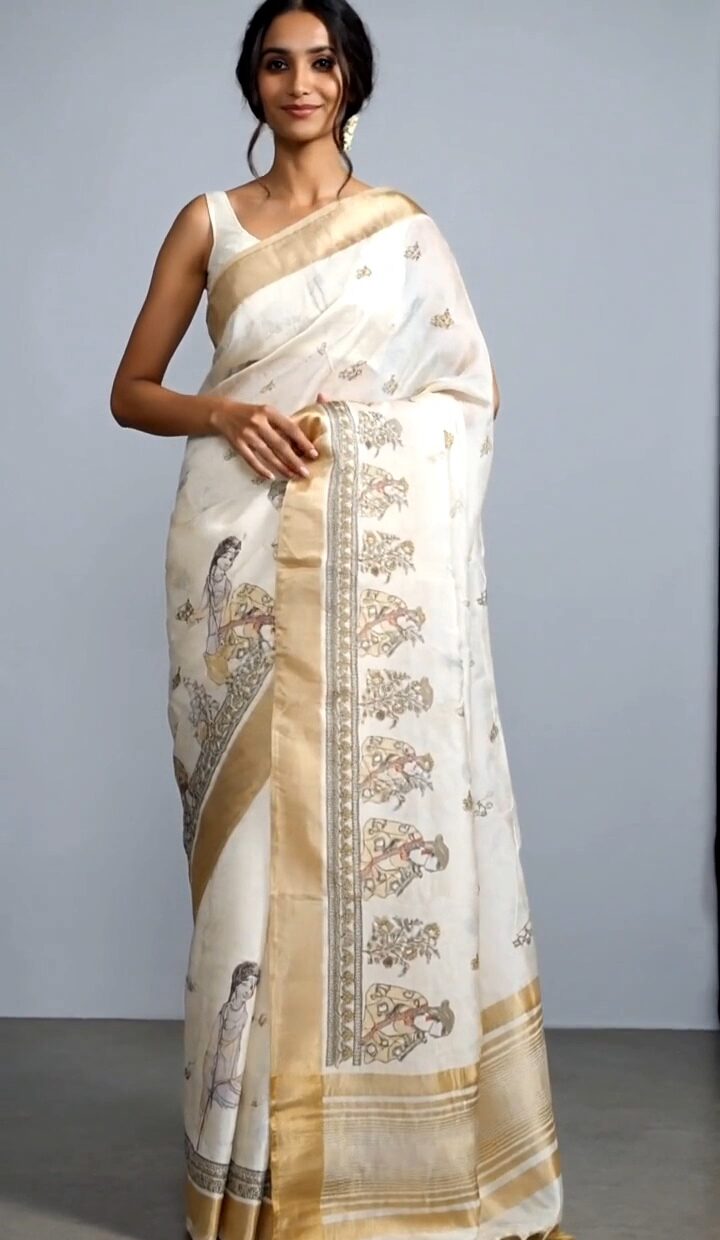 Embroidered Assam Silk Saree