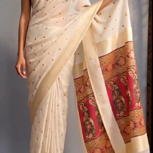 EMBROIDERED ASSAM SILK SAREE