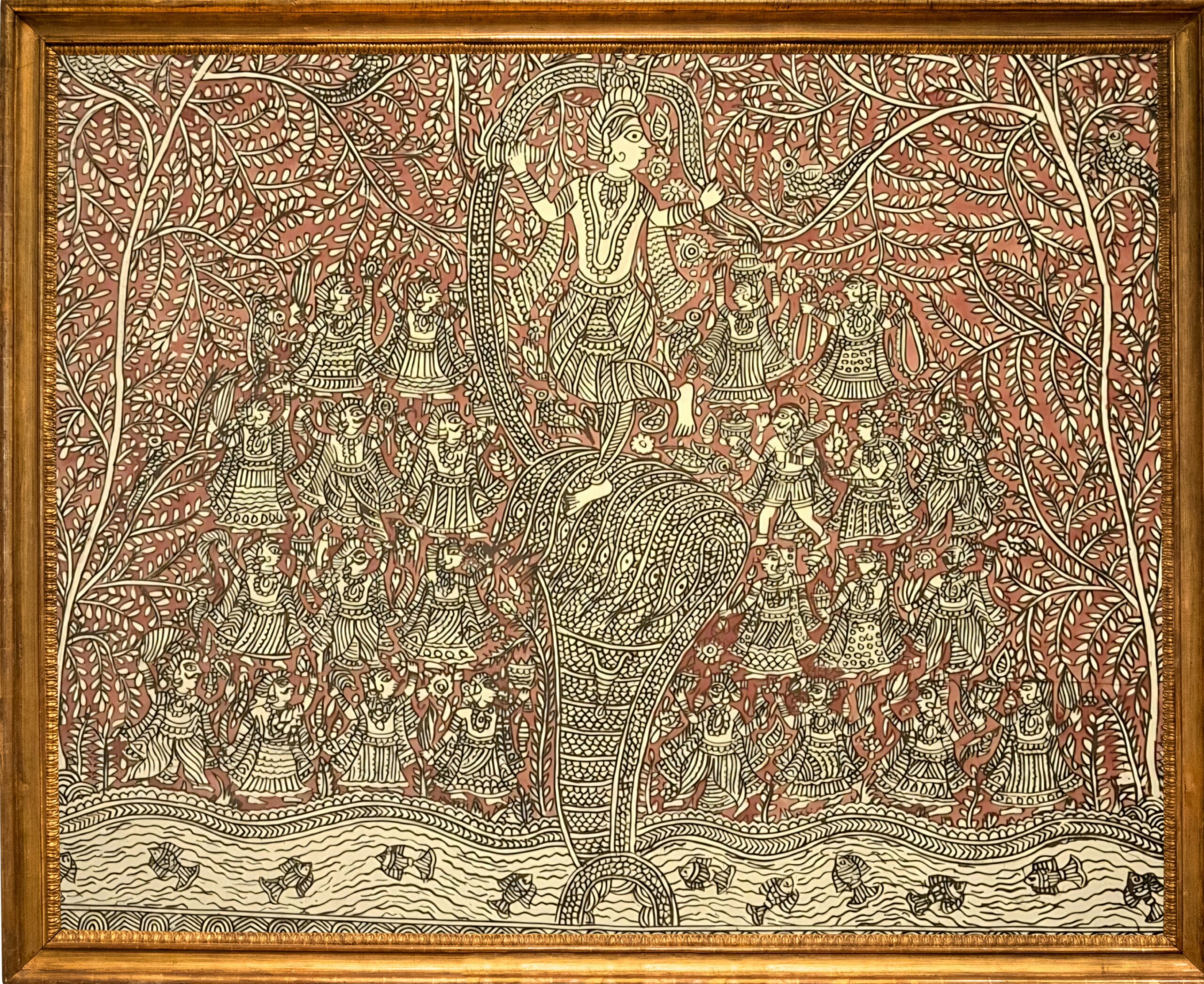 “Nritta on the Serpent: Krishna in Yamuna”