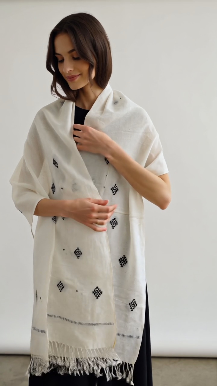 Soofkala Handwoven Stole – Elegant, Lightweight & Artisanal