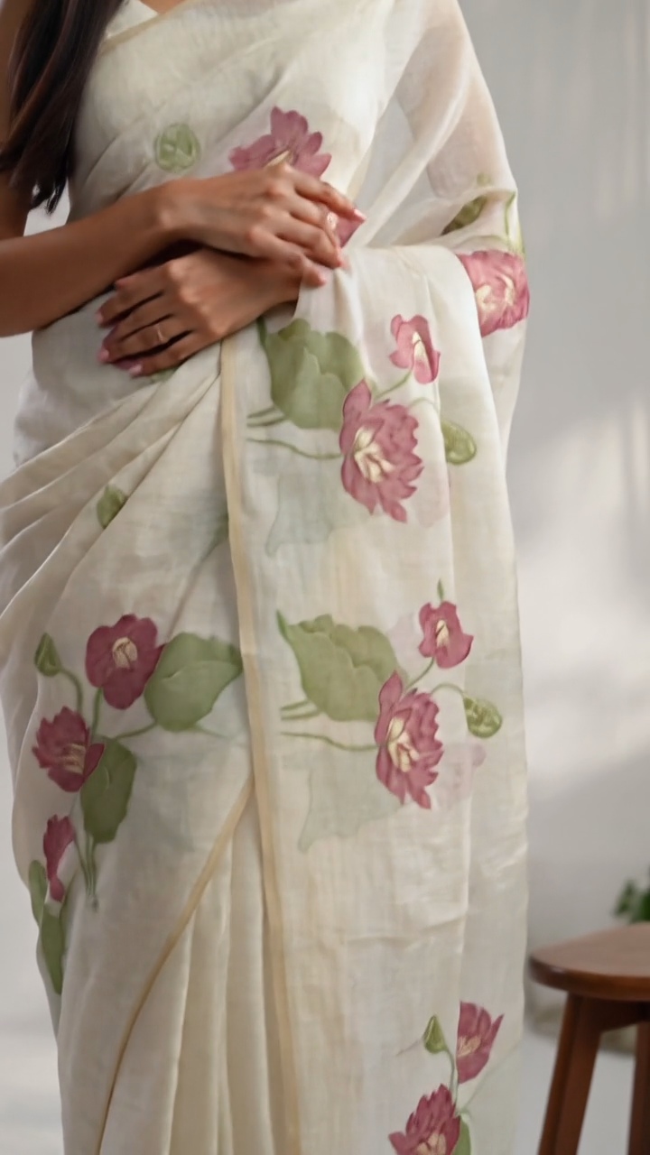 Padma Blossom Handwoven Saree