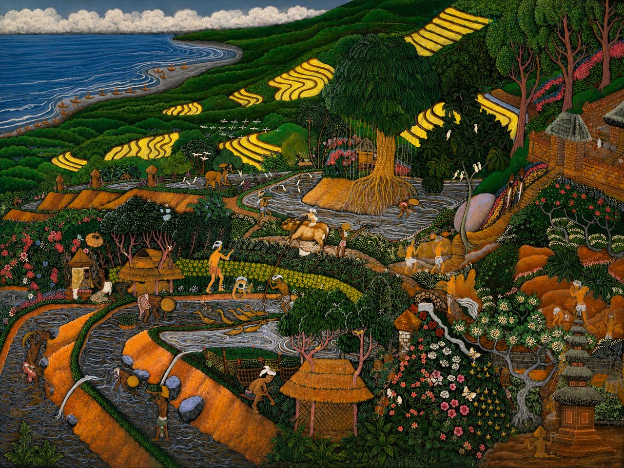 Penebel Young Village Original Painting