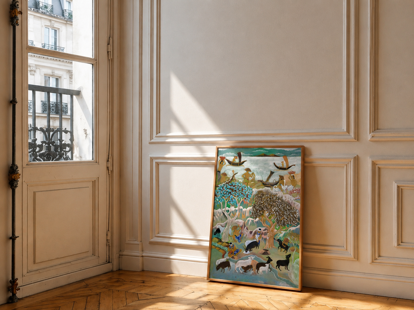 Menega (Fisherman) Original Painting | Cultural Narrative Art - Image 4