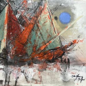 Beauty of Beaches Collage on Paper