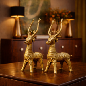 Dhokra Brass Deer Pair