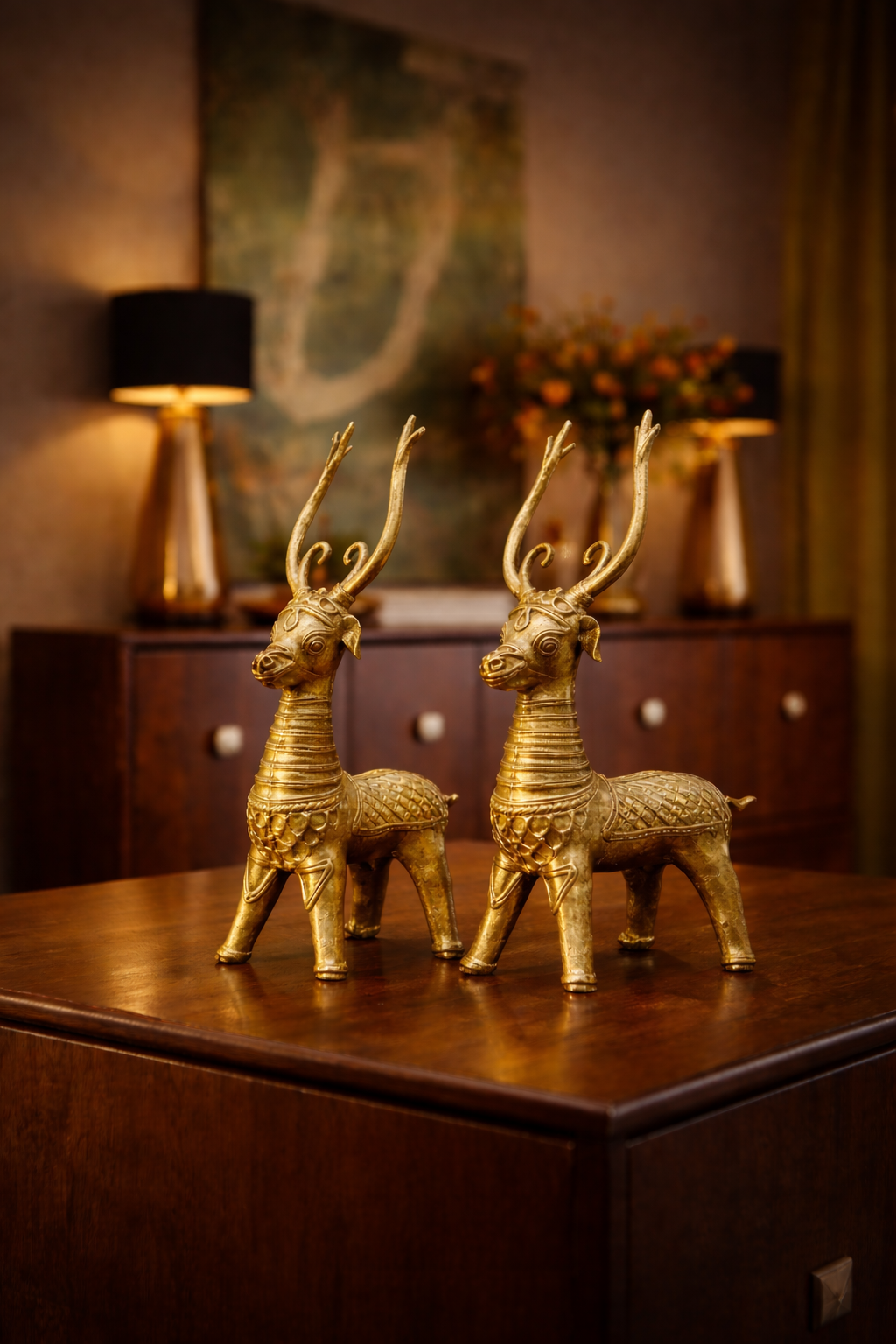 Dhokra Brass Deer Pair