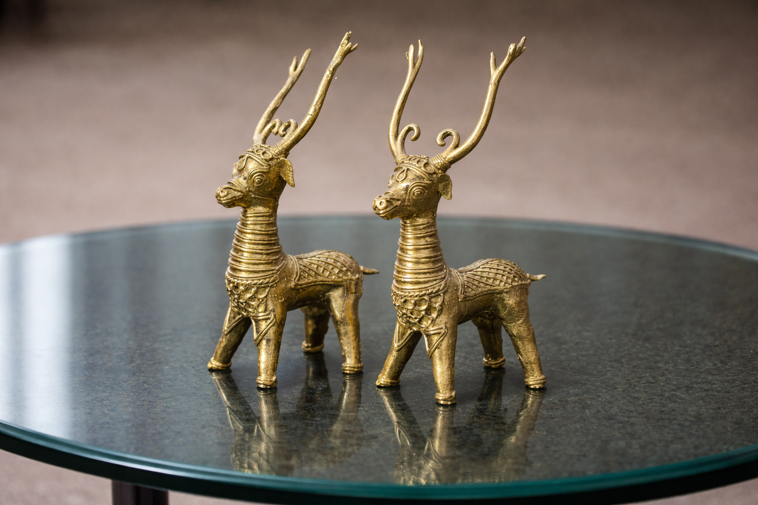 Dhokra Brass Deer Pair - Image 3